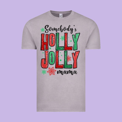 Vintage Tee somebodys holly jolly mama