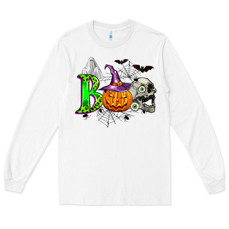 Boo Halloween Long Sleeve Tee by Zillion Design Studio | Teevron