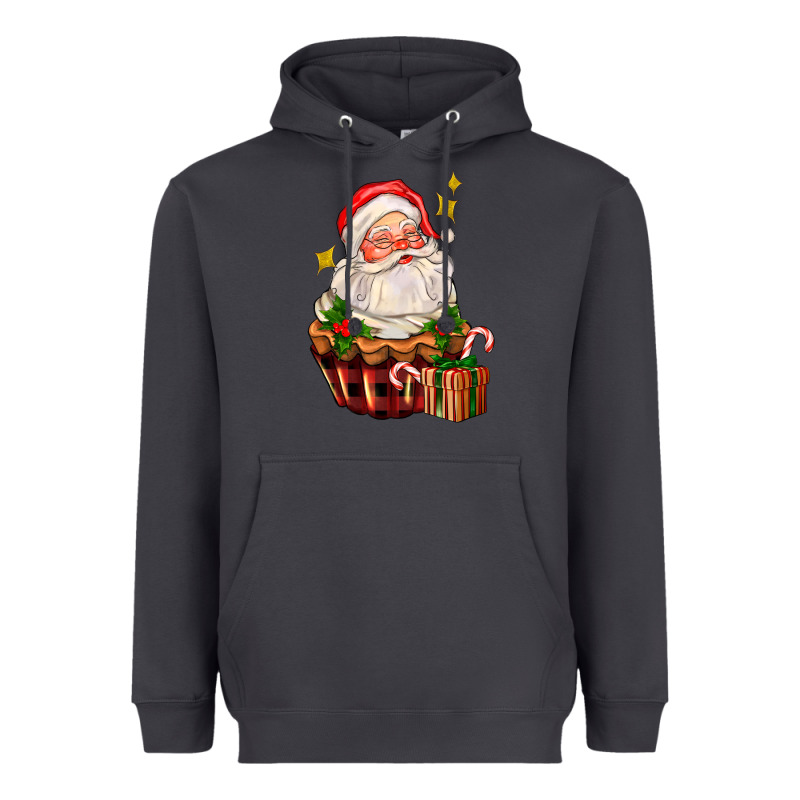 Santa Claus Cupcake Heavyweight Hoodie by AdoDesignShop | Teevron