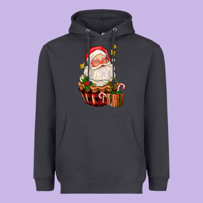Santa Claus Cupcake Heavyweight Hoodie Designed By Adodesignshop