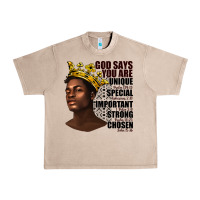 French Oak afro man god says you are Urban Heavy Tee - texasbilliewilder