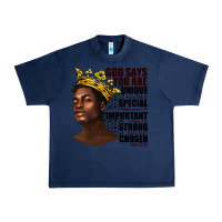 Navy afro man god says you are Urban Heavy Tee - texasbilliewilder