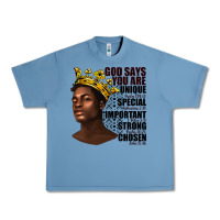 Pebble Blue afro man god says you are Urban Heavy Tee - texasbilliewilder