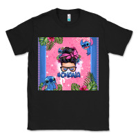 Black ohana stitch messy bun Classic Tee - Zillion Design Studio