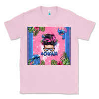 Bubblegum Pink ohana stitch messy bun Classic Tee - Zillion Design Studio