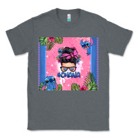 Charcoal Heather ohana stitch messy bun Classic Tee - Zillion Design Studio