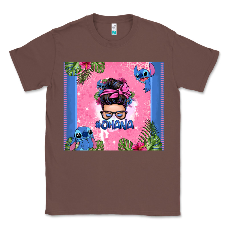 Ohana Stitch Messy Bun Classic Tee by Zillion Design Studio | Teevron
