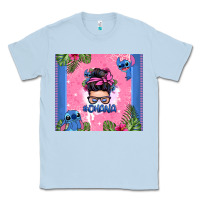 Dusty Blue ohana stitch messy bun Classic Tee - Zillion Design Studio