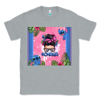 Heather Grey ohana stitch messy bun Classic Tee - Zillion Design Studio