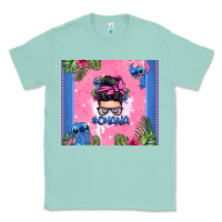 Seafoam ohana stitch messy bun Classic Tee - Zillion Design Studio