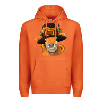 Carrot Thanksgiving Cow Premium Hoodie - NancyCooperArtShop