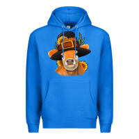 True Royal Thanksgiving Cow Premium Hoodie - NancyCooperArtShop
