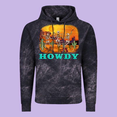 Western Skeleton Vintage Hoodie Designed By Adodesignshop