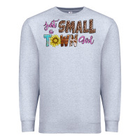 Heather Grey just a small town girl Premium Sweatshirt - AdoDesignShop