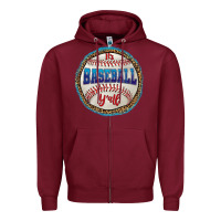 Burgundy it's baseball y'all Zipper Hoodie - HRA Design Shop