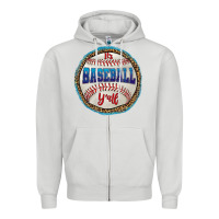 Dove Grey it's baseball y'all Zipper Hoodie - HRA Design Shop