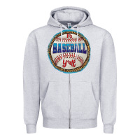 Heather Grey it's baseball y'all Zipper Hoodie - HRA Design Shop