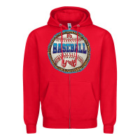 Red it's baseball y'all Zipper Hoodie - HRA Design Shop