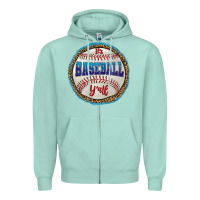 Seafoam it's baseball y'all Zipper Hoodie - HRA Design Shop