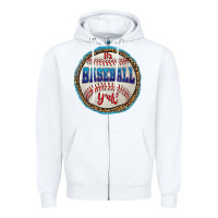 White it's baseball y'all Zipper Hoodie - HRA Design Shop
