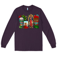 Plum lady of guadalupe coffee cups Long Sleeve Tee - Zillion Design Studio