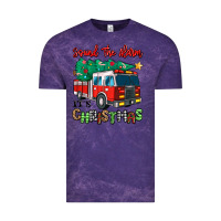Cloud Purple sound the alarm its christmas fire truck Vintage Tee - MaliasSmallBusiness