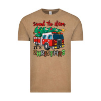Vintage Coffee sound the alarm its christmas fire truck Vintage Tee - MaliasSmallBusiness