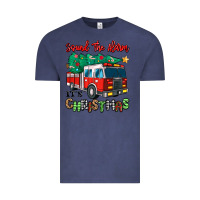 Vintage Denim sound the alarm its christmas fire truck Vintage Tee - MaliasSmallBusiness