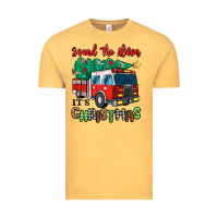 Vintage Mustard sound the alarm its christmas fire truck Vintage Tee - MaliasSmallBusiness