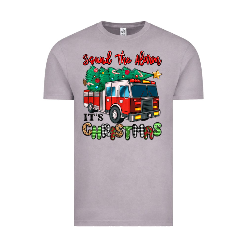 Sound The Alarm Its Christmas Fire Truck Vintage Tee by MaliasSmallBusiness | Teevron