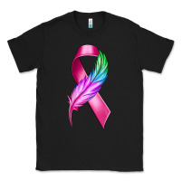 Black Breast Cancer Ribbon with Feather Classic Tee - texasbilliewilder