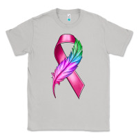 Moon Dust Breast Cancer Ribbon with Feather Classic Tee - texasbilliewilder