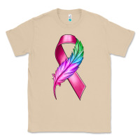Mushroom Breast Cancer Ribbon with Feather Classic Tee - texasbilliewilder
