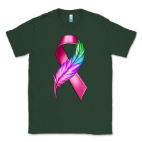 Sports Green Breast Cancer Ribbon with Feather Classic Tee - texasbilliewilder