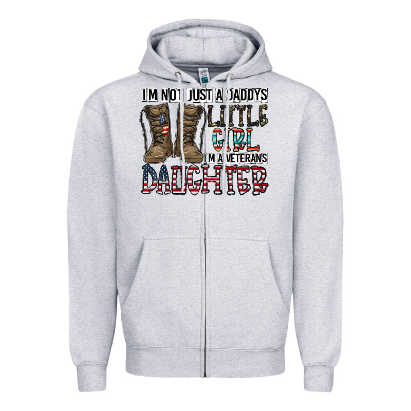 I'm Not Just A Daddy's Little Girl Zipper Hoodie by CowhideDigitalArt | Teevron