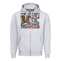 Heather Grey I'm Not Just A Daddy's Little Girl Zipper Hoodie - CowhideDigitalArt
