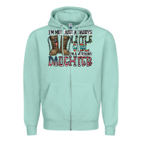 Seafoam I'm Not Just A Daddy's Little Girl Zipper Hoodie - CowhideDigitalArt