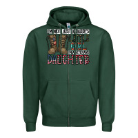Sports Green I'm Not Just A Daddy's Little Girl Zipper Hoodie - CowhideDigitalArt