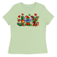 Matcha joy with christmas elf stitch Ladies Tee - AdoDesignShop