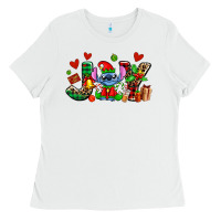 White joy with christmas elf stitch Ladies Tee - AdoDesignShop