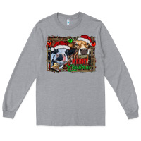 Heather Grey merry christmas heifers Long Sleeve Tee - RanaPortraitStore
