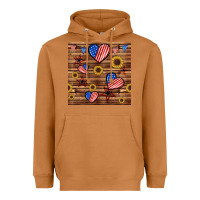 Meerkat 4th of july hearts seamless pattern Heavyweight Hoodie - BundleAndBundleShop