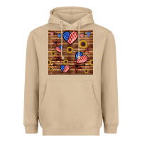 Mushroom 4th of july hearts seamless pattern Heavyweight Hoodie - BundleAndBundleShop