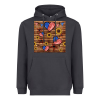 Smoke 4th of july hearts seamless pattern Heavyweight Hoodie - BundleAndBundleShop