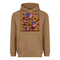 Toasted Coconut 4th of july hearts seamless pattern Heavyweight Hoodie - BundleAndBundleShop