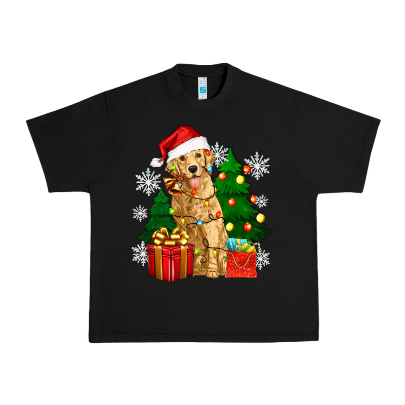 Christmas Golden Dog Urban Heavy Tee by Zillion Design Studio | Teevron