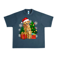 Midnight Navy christmas golden dog Urban Heavy Tee - Zillion Design Studio