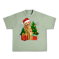Oil Green christmas golden dog Urban Heavy Tee - Zillion Design Studio