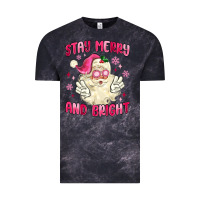 Cloud Black stay merry and bright Vintage Tee - MaliasSmallBusiness