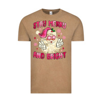 Vintage Coffee stay merry and bright Vintage Tee - MaliasSmallBusiness